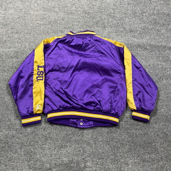 Starter LSU Tigers Jacket Toddler 5T Purple Gold Satin Football Sports Coat - Picture 2 of 7